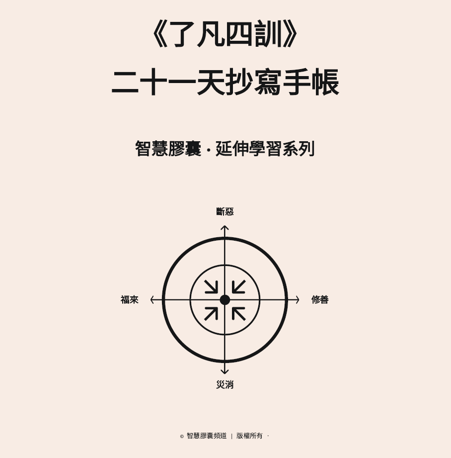 了凡四訓 21天抄寫手帳